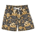 thumbnail image 1 of joogoo Boys Swim Trunks Vintage Gold Dollar and Chain Beach Board Shorts Drawstring Swimsuit 5T, 1 of 6