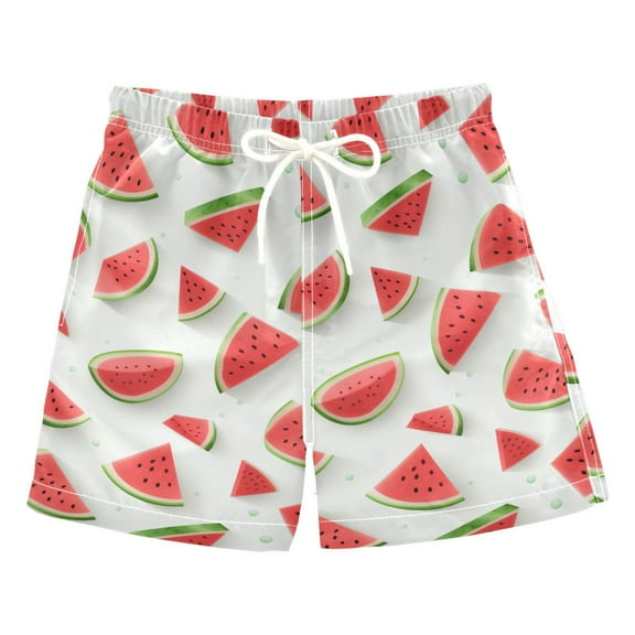 joogoo Boys Swim Trunks Watermelons Beach Board Shorts Drawstring Swimsuit XL