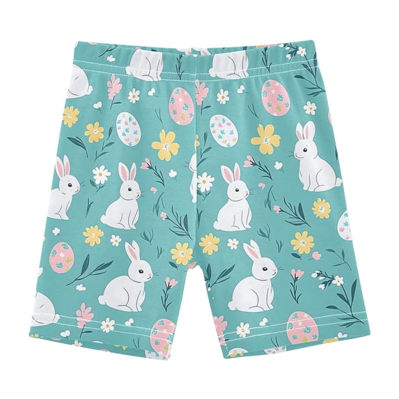 joogoo Bunny Easter Eggs Girls Lined Shorts Bike Dance Bottoms 6T