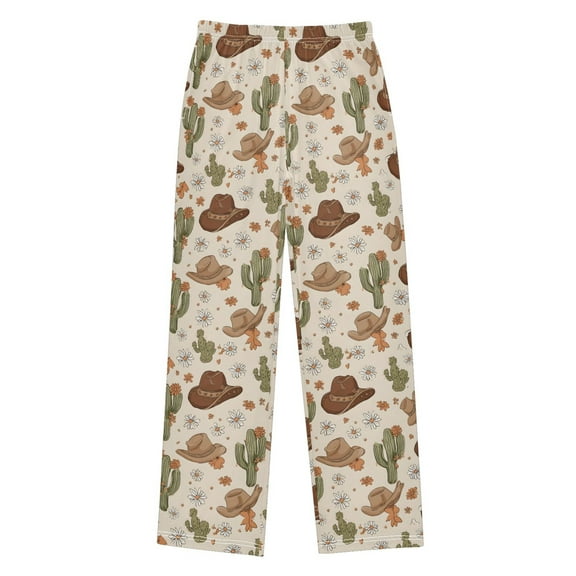 joogoo Cactus Cowboy Hat Pajama Pants Pj Bottoms Sleepwear Lounge S