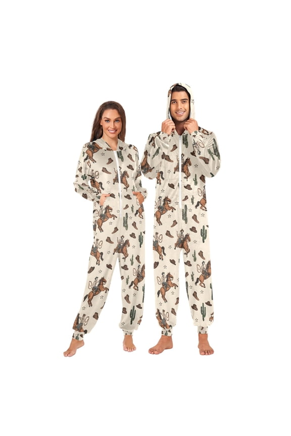 Cactus Cowboys Unisex Adults Onesies Pajamas Jumpsuits XL