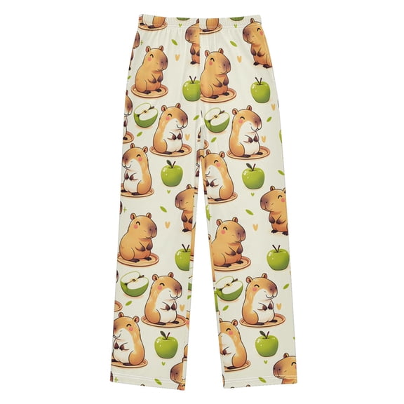 joogoo Capybara Green Apples Pajama Pants Pj Bottoms Sleepwear Lounge S