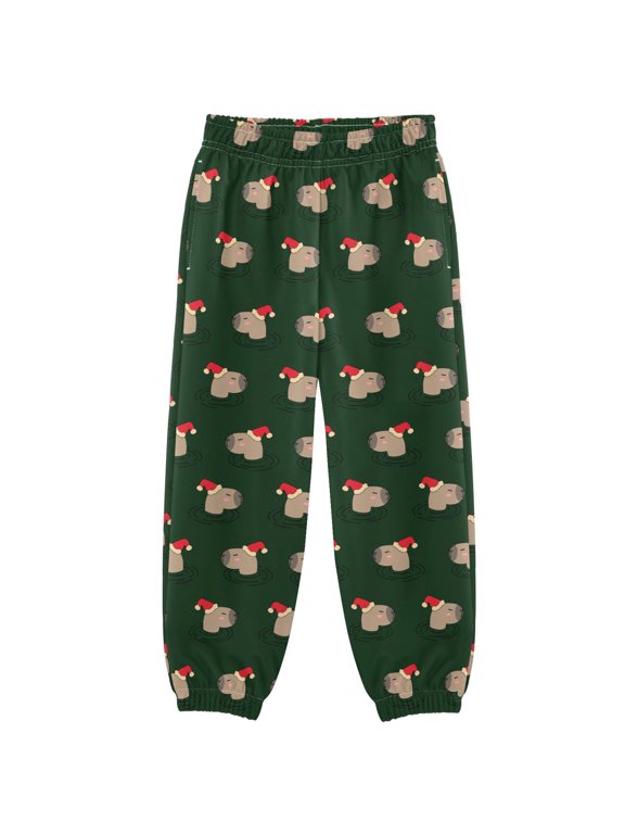 Capybara Head Pattern Boys' Sweatpants Jogger Pants 3T