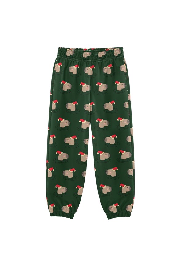 Capybara Head Pattern Boys' Sweatpants Jogger Pants 7-8Y