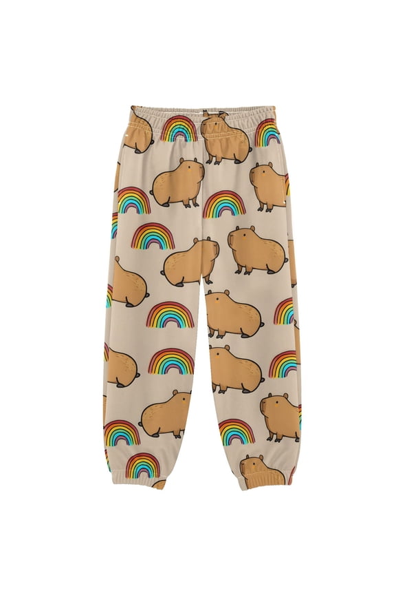 Capybara Rainbows Boys' Sweatpants Jogger Pants 4T
