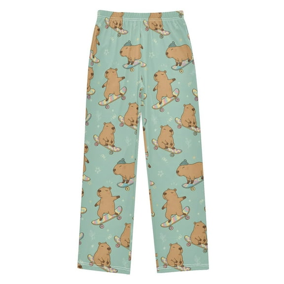 joogoo Capybara Skating Pajama Pants Pj Bottoms Sleepwear Lounge L