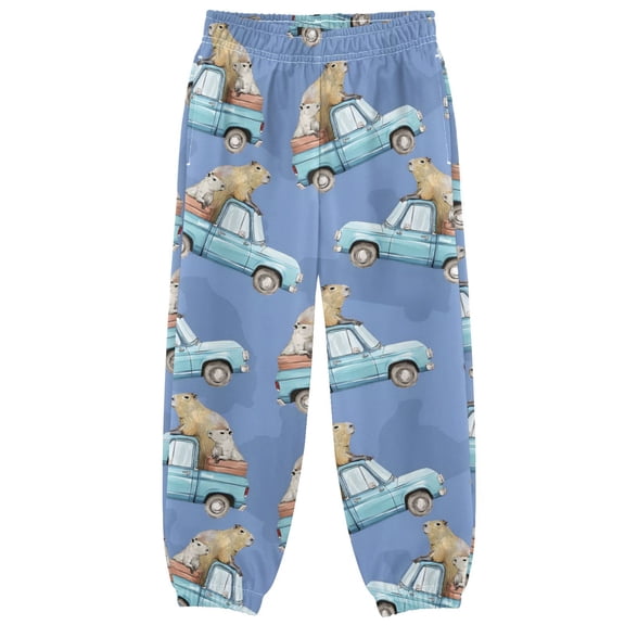joogoo Capybara on Trucks Boys' Sweatpants Jogger Pants 3T
