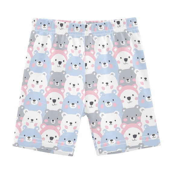 joogoo Cartoon Cute Bear Face Girls Lined Shorts Bike Dance Bottoms 10Y