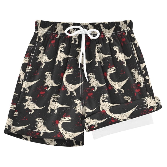 joogoo Cartoon Dinosaur-d7 Boys Swim Trunks Beach Swimsuit Shorts Boxer 4T
