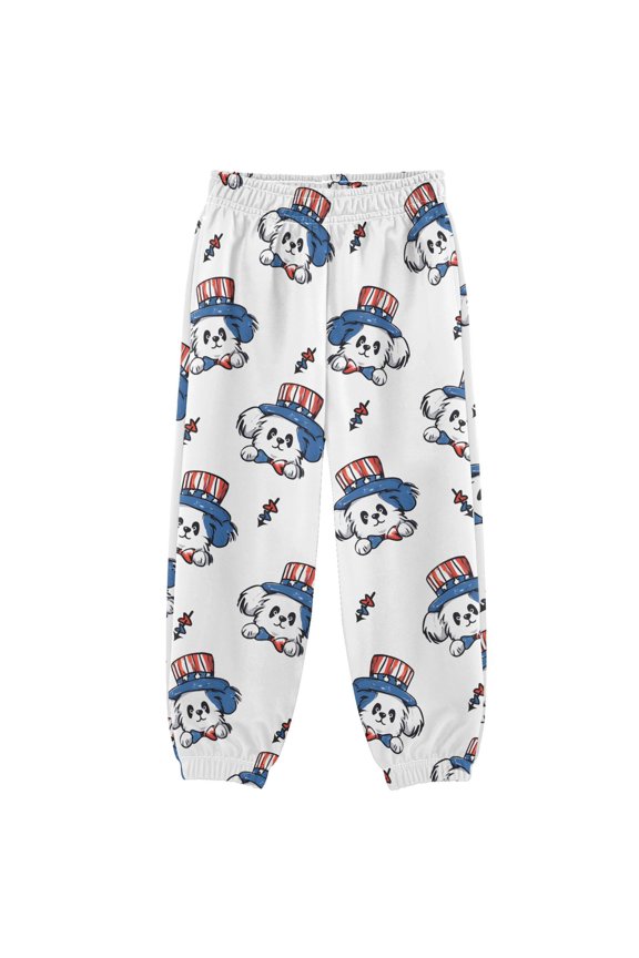 Cartoon Dogs Head Boys' Sweatpants Jogger Pants 7-8Y