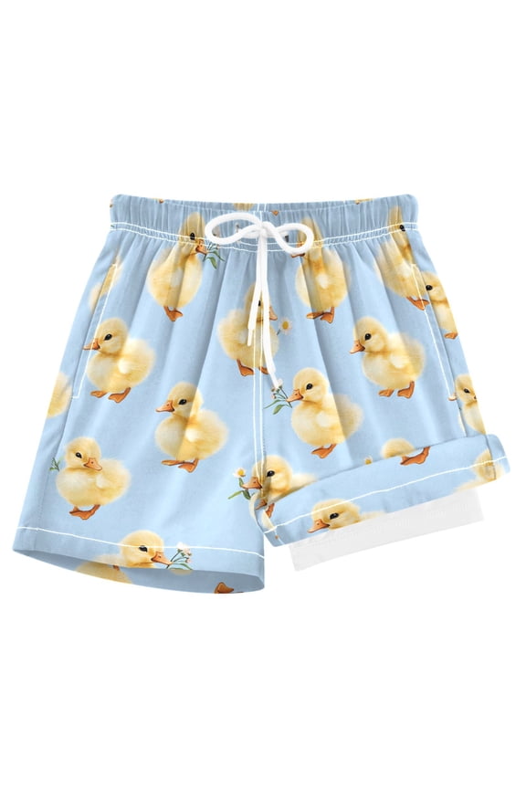 Cartoon Duck Daisy Boys Swim Trunks Beach Swimsuit Shorts Boxer 8Y