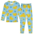 thumbnail image 1 of joogoo Cartoon Ducks Blue 2 Piece Long Sleeve Tee and Pants Cotton Pajama Set 4T, 1 of 7