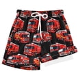 thumbnail image 1 of joogoo Cartoon Fire Truck Cute Boys Swim Trunks Beach Swimsuit Shorts Boxer 4T, 1 of 8