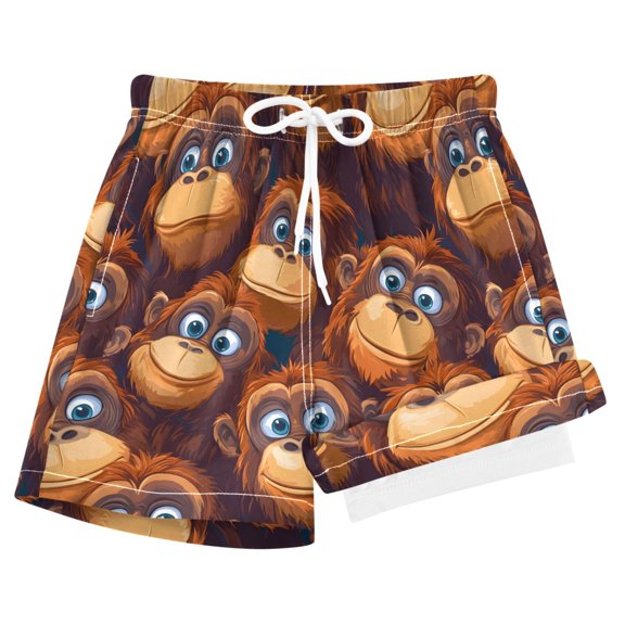 joogoo Cartoon Gorillas Boys Swim Trunks Beach Swimsuit Shorts Boxer 8Y