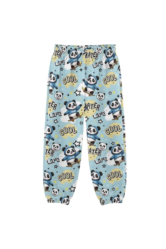 Cartoon Pandas Skating Boys' Sweatpants Jogger Pants 3T