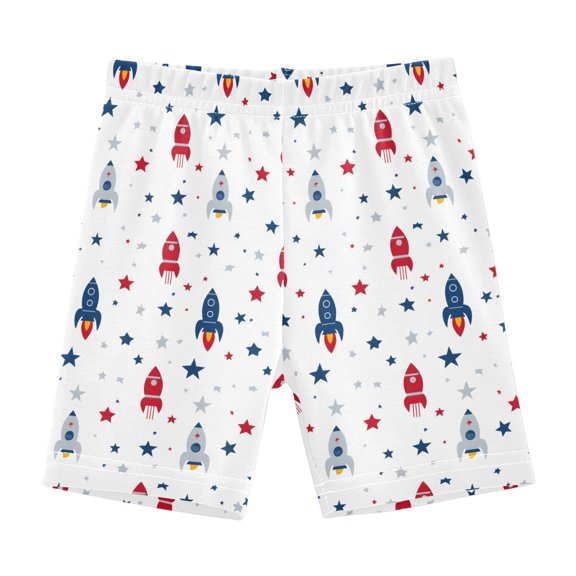 joogoo Cartoon Rockets Stars Girls Lined Shorts Bike Dance Bottoms 8Y