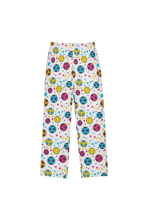 Cartoon Soccer Balls Pajama Pants Pj Bottoms Sleepwear Lounge XL