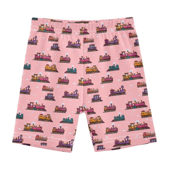 joogoo Cartoon Trains Girls Lined Shorts Bike Dance Bottoms 10Y
