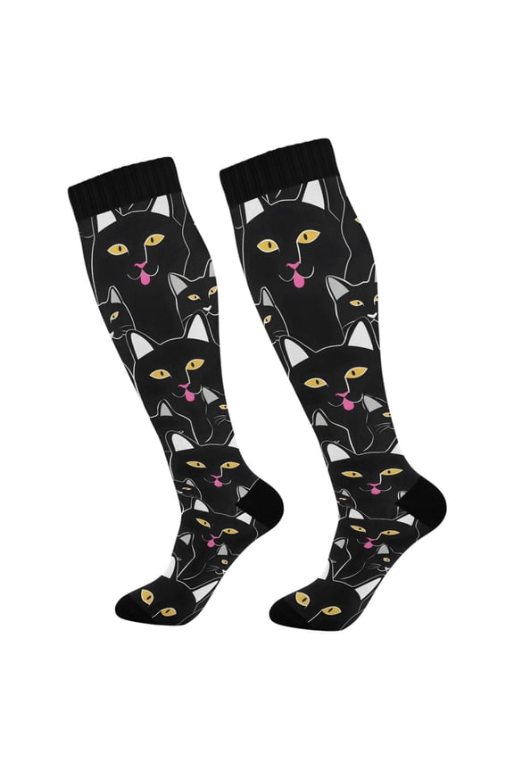 Cat Doodle Socks Women Men Knee High Sock