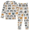 thumbnail image 1 of joogoo Cats Hearts Pajamas Set Long Sleeve Soft Cotton Sleepwear 2 Piece 24M, 1 of 7