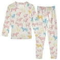 thumbnail image 1 of joogoo Cattles Pattern 2 Piece Long Sleeve Tee and Pants Cotton Pajama Set 8Y, 1 of 7