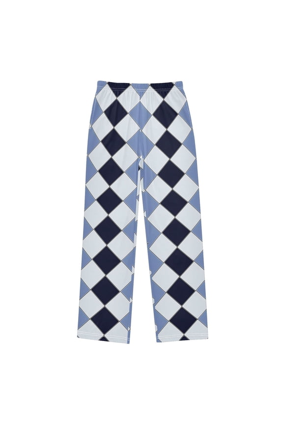 Checkered Grid-d2 Pajama Pants Pj Bottoms Sleepwear Lounge XL