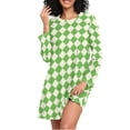 thumbnail image 1 of joogoo Checkered Grid-d9 Women's Long Sleeve Nightgown Sleepwear XXXL, 1 of 8