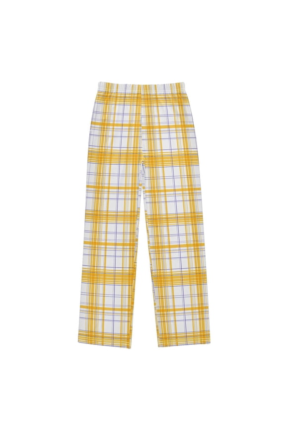 Checkered Plaid Print Pajama Pants Pj Bottoms Sleepwear Lounge L