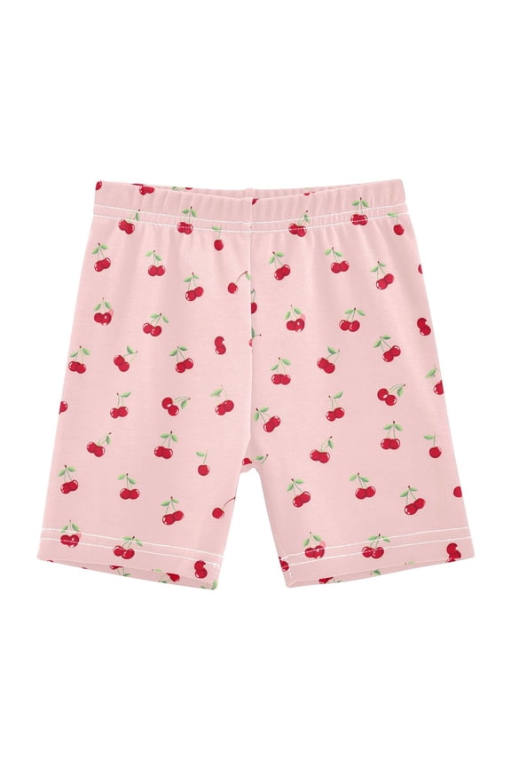 Cherry Fruits Girls Lined Shorts Bike Dance Bottoms 10Y