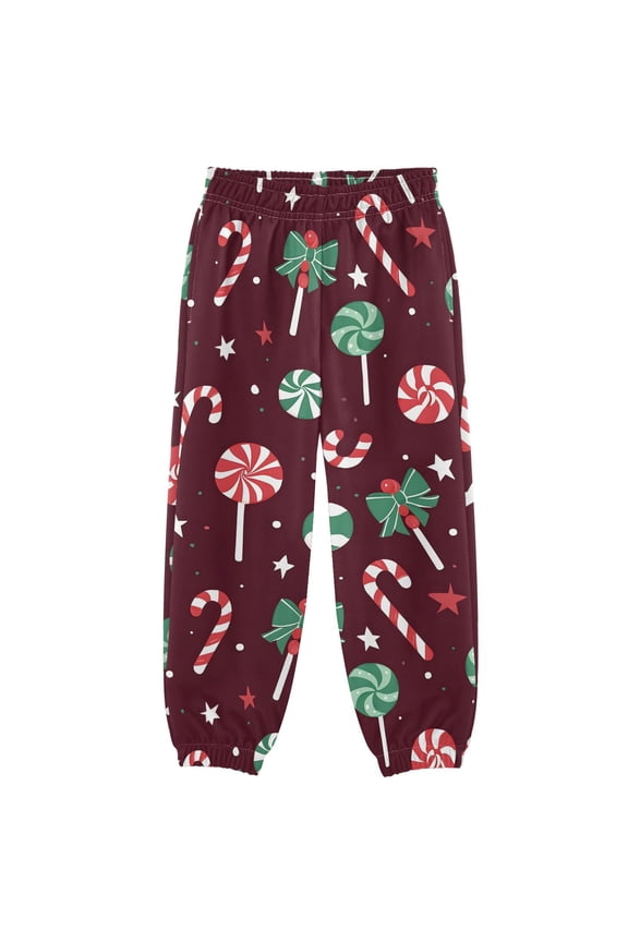 Christmas Candy Canes Boys' Sweatpants Jogger Pants 3T