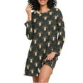 thumbnail image 1 of joogoo Christmas Cow and Holly Women's Long Sleeve Nightgown Sleepwear L, 1 of 8