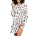 thumbnail image 1 of joogoo Christmas Cute Penguin Women's Long Sleeve Nightgown Sleepwear L, 1 of 8