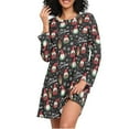 thumbnail image 1 of joogoo Christmas Gnome Snowflakes Women's Long Sleeve Nightgown Sleepwear L, 1 of 8