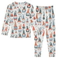 thumbnail image 1 of joogoo Christmas Gnomes 2 Piece Long Sleeve Tee and Pants Cotton Pajama Set 6Y, 1 of 7