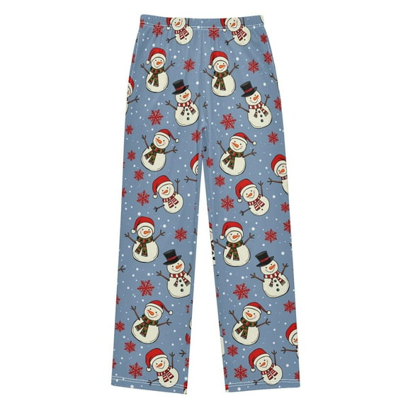 joogoo Christmas Snowman Snowflakes Pajama Pants Pj Bottoms Sleepwear Lounge XL