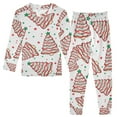 thumbnail image 1 of joogoo Christmas Tree Cakes 2 Piece Long Sleeve Tee and Pants Cotton Pajama Set 5Y, 1 of 7
