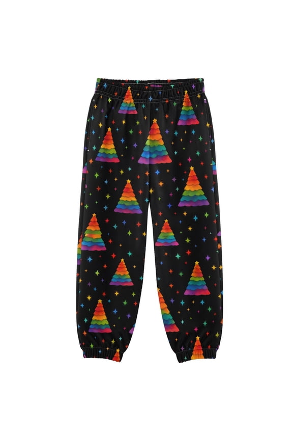 Christmas Tree Rainbows Boys' Sweatpants Jogger Pants 3T