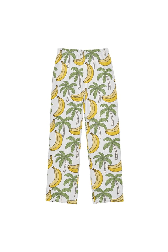 Coconut Tree Bananas Pajama Pants Pj Bottoms Sleepwear Lounge M