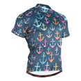 thumbnail image 1 of joogoo Colorful Anchors Pattern Men's Cycling Jerseys Mountain Bike Short Sleeve Tops M, 1 of 7
