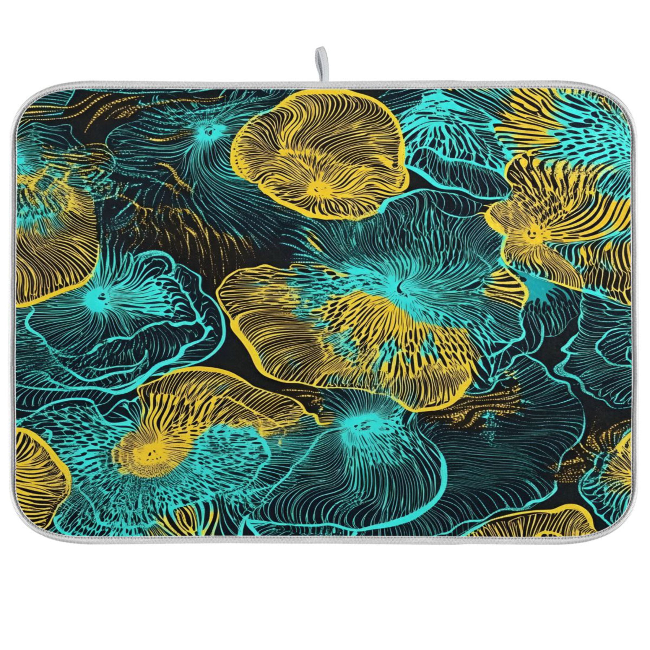 Drying Pad Pattern joogoo Colorful Art Pattern Dish Drying Mat Kitchen Counter Absorbent ...