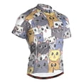 thumbnail image 1 of joogoo Colorful Doodle Cute Cats Pattern Men's Cycling Jerseys Mountain Bike Short Sleeve Tops M, 1 of 7
