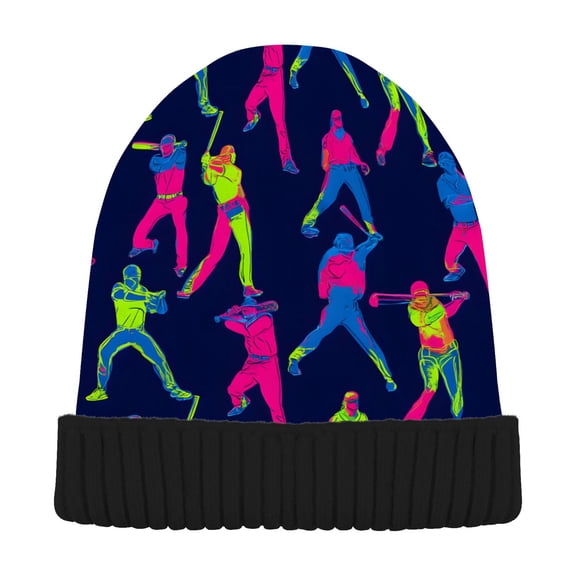 joogoo Cool Baseball Players Beanie Hats Cuffed Winter Warm Knit Thick Beanies