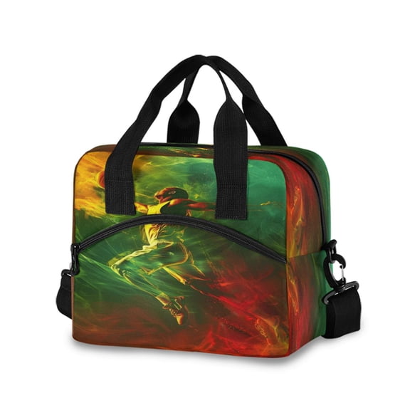 joogoo Cool Basketball Player Insulated Lunch Bags Reusable Cooler Box with Shoulder Strap