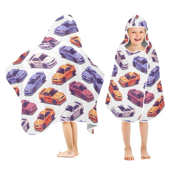 joogoo Cool Cars Kids Hooded Beach Towel Baby Bath Towel 23.5"x50"