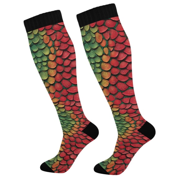joogoo Cool Crocodile Skin Socks Women Men Knee High Sock