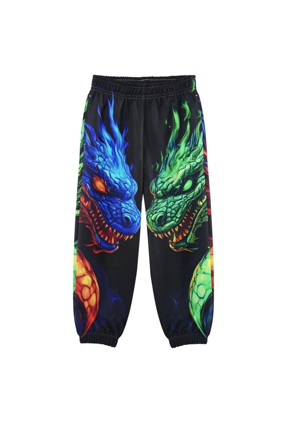 Cool Dragon Heads Boys' Sweatpants Jogger Pants 3T
