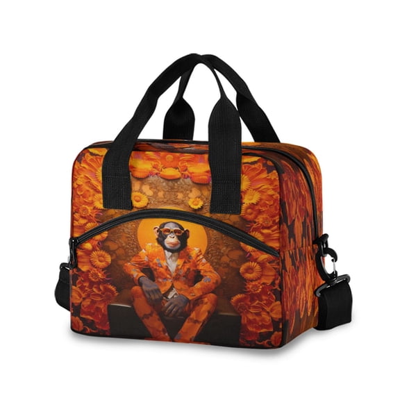 joogoo Cool Monkey Insulated Lunch Bags Reusable Cooler Box with Shoulder Strap
