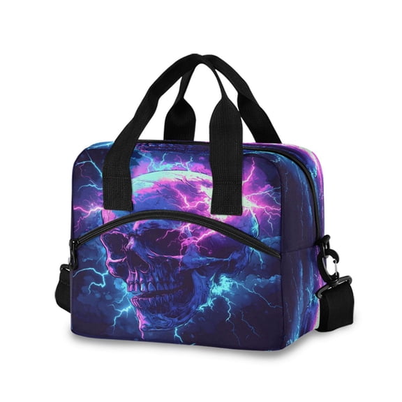 joogoo Cool Skull Insulated Lunch Bags Reusable Cooler Box with Shoulder Strap
