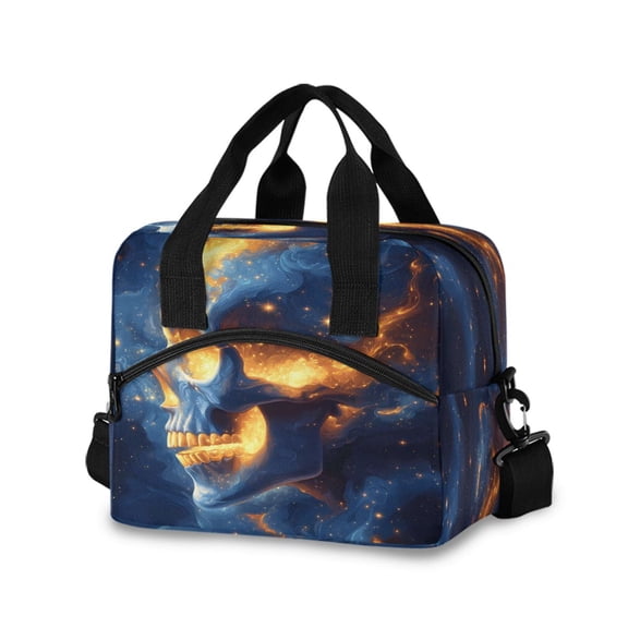 joogoo Cool Skull Insulated Lunch Bags Reusable Cooler Box with Shoulder Strap