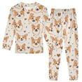 thumbnail image 1 of joogoo Corgi Dogs 2 Piece Long Sleeve Tee and Pants Cotton Pajama Set 6Y, 1 of 7